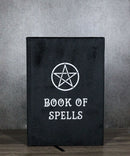 The Book Of Spells Pentagram Circle A5 Lined Pages Velvet Cover Journal Book