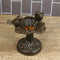 Cast Iron Rustic Whimsical Two Birds On Tree Bird Feeder Bath Small Sculpture
