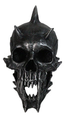 Hell Spawn Silver Spiked Horns Demon Pit Lord Crownbreaker Skull Figurine 8.5"L