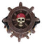 Gothic Marine Pirate Skulls Crossbones Steer Helm Compasses Sand Timer Figurine