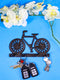 Rustic Cast Iron Hobby Pastime Bicycle Quadruple Multi Peg Wall Coat Hat Hook 8"