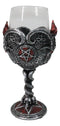 Occultic Sabbatic Goat Baphomet With Pentagram Wine Glass Goblet Drink Beverage Chalice