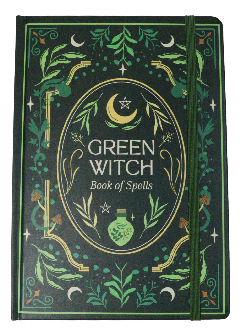 Ebros Gift Wicca Green Witch Book of Spells A5 Hardcover Notebook Journal