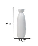 Set Of 6 Porcelain Yukino Hana Snow Flower Japanese Wine Sake Tokkuri Flasks 9oz
