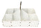 White Vintage Distressed Metal 8 Divided Section Seeding Tray Planter Pot 14"L