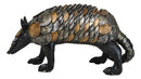Western Rustic Armadillo With Engraved Coins Armor Money Savings Piggy Bank