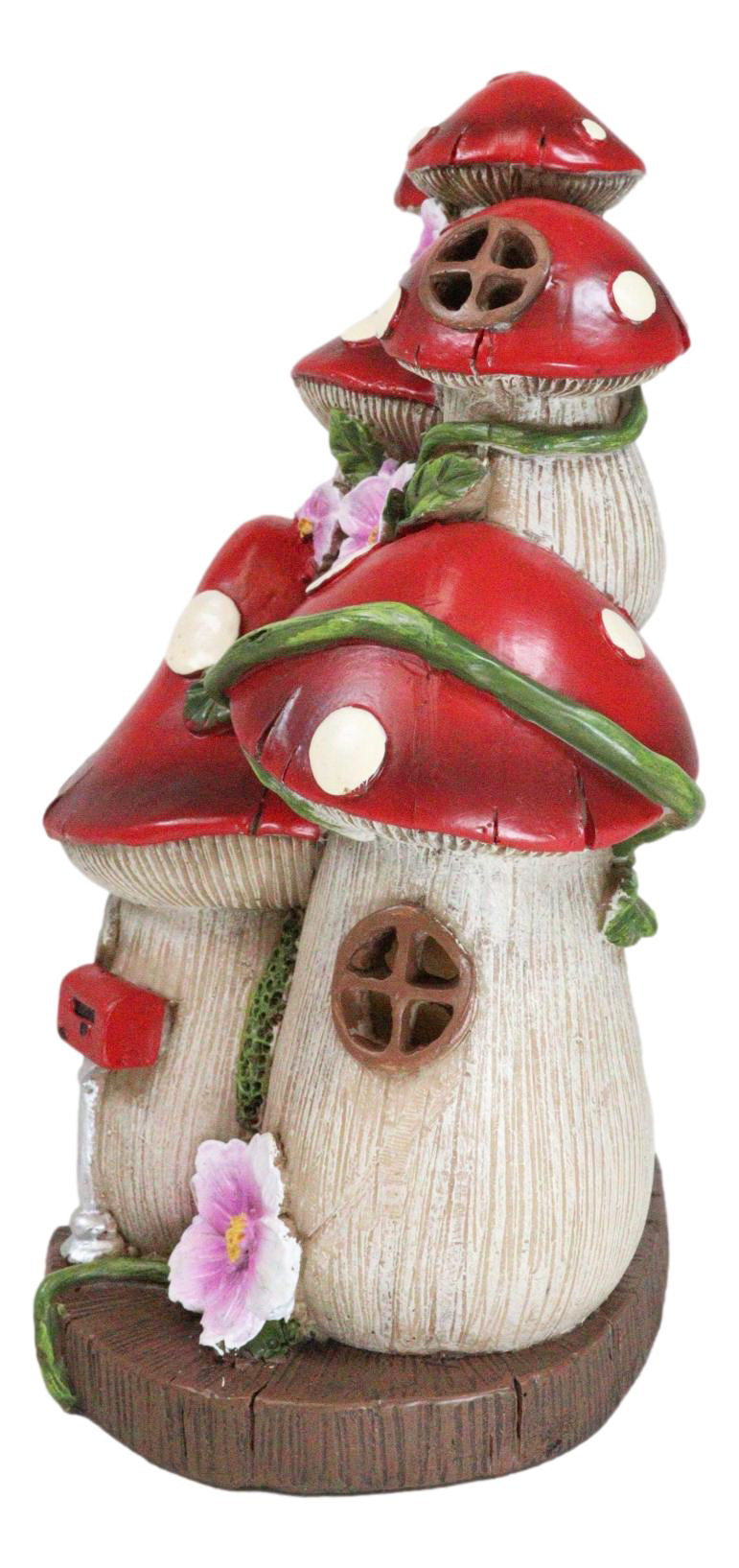 LED Light Up Enchanted Fairy Garden Toadstool Mushrooms Cottage House Figurine