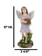 Whimsical Enchanted Garden Butterfly Fairy Carrying A Basket Of Apples Figurine