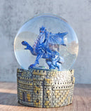 Legends Fantasy Blue Midnight Dragon Water Globe With Glitters Figurine 100mm