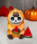 Furrybones Adorable Capybara With Watermelon Skeleton Figurine Furry Bones