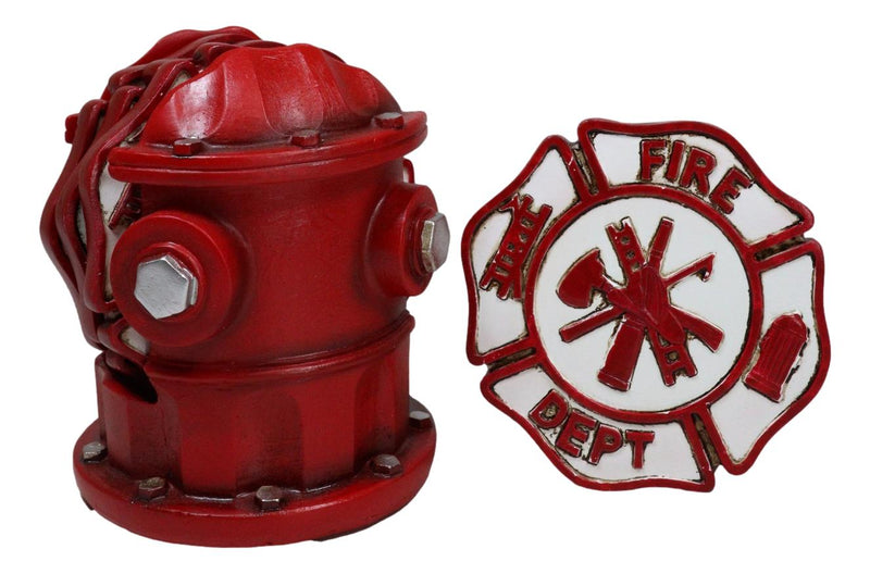 911 Emergency Fireman Fire Hydrant Coaster Set With 4 Firefighter Logo Coasters