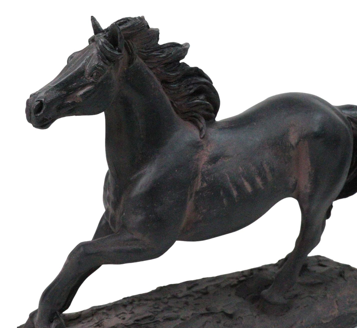 Western Wild And Free Open Grasslands Galloping Horse Faux Bronze Figurine 9"L