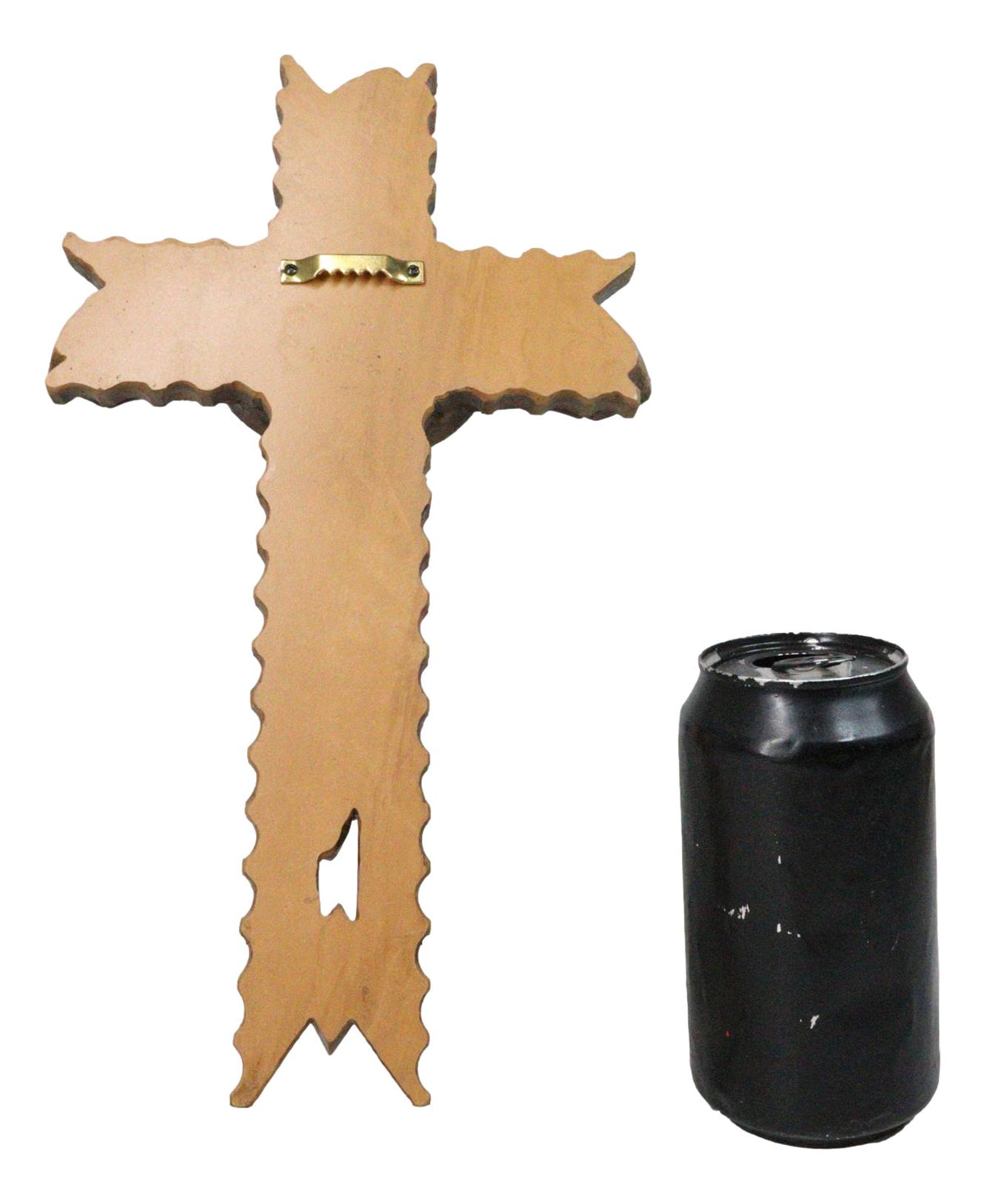 Rustic Western Cowboy Silver Concho Bull Cow With Tooled Knotwork Wall Cross