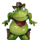 Wild West Cowboy Toad Frog In Standoff With Hat Cigar And 2 Pistols Figurine