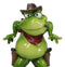 Wild West Cowboy Toad Frog In Standoff With Hat Cigar And 2 Pistols Figurine