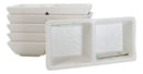 Pack Of 6 Yukino Hana Snowflakes Melamine 2 Partition Condiments Sauce Dishes