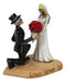 Love Never Dies Wedding Bride Groom Skeletons With Roses Cake Topper Figurine