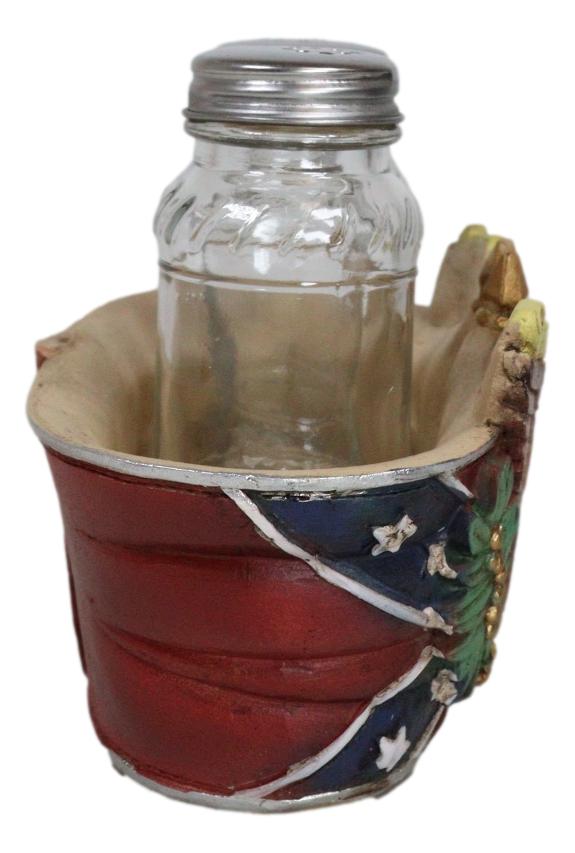 Military E Pluribus Unum Bald Eagle Crest With USA Flag Salt Pepper Shakers Set