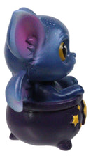 Blue Eve Drake Potion Pals Small Baby Dragon Imp Sitting in Cauldron Figurine