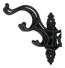 Cast Iron Victorian Swivel Wall Hook Rustic Black 4 Arm Rotating Coat & Hat Rack