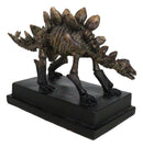 Faux Taxidermy Stegosaurus Dinosaur Fossil Figurine On Museum Display Base Stand