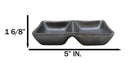Pack Of 6 Ceramic Tetsu Kesho Soy Sauce Or Condiment Dishes With 2 Compartments