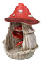 Fairy Garden Red Spotted Toadstool Mushroom Cottage Backflow Incense Burner