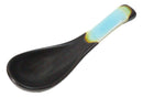 Pack of 6 Aozora Kannyu Crackle Blue Ceramic Asian Soup Spoons With Hook 5.75"L