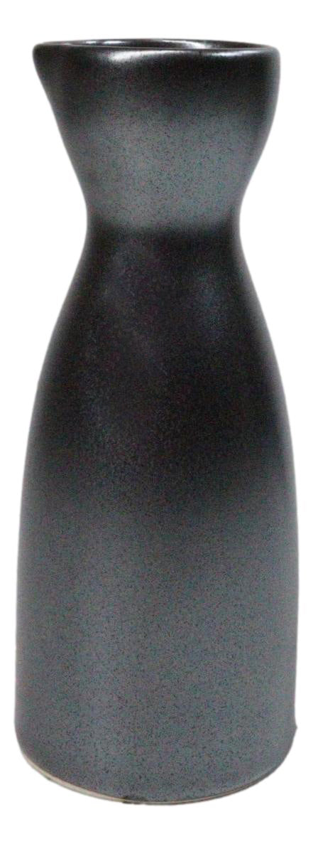 Pack Of 6 Porcelain Iron Black Tetsu Kesho Japanese Wine Sake Tokkuri Flasks