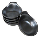 Pack Of 5 Tetsu Kesho Black Small Ponzu Sauce Miso Soup Bowls With Handle 5oz