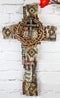 Navajo Symbols Crown of Thorns Spike Nails Jesus Sign Faux Wooden Wall Cross