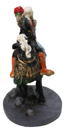 Day Of The Dead Our Special Day Skeleton Mariachi Couple On Black Horse Figurine