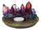 Wicca Magical Crystals Dish Votive Candleholder With Phases Of The Moon Symbols