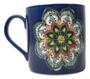 Indigo Ajna Eye Brow Chakra Zen Flower Of Life Mandala Circle Ceramic Mug Cup