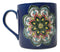 Indigo Ajna Eye Brow Chakra Zen Flower Of Life Mandala Circle Ceramic Mug Cup