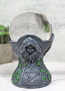 Wicca Sacred Moon Triple Goddess Mother Maiden Crone Pentagram Gazing Glass Ball