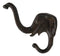 Pack Of 2 Rustic Cast Iron Safari Elephant Trunk Up Double Peg Wall Hook Hanger