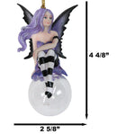 Evangeline Violet Flora Bubble Rider Fairy Ornament Amy Brown Holiday Collection