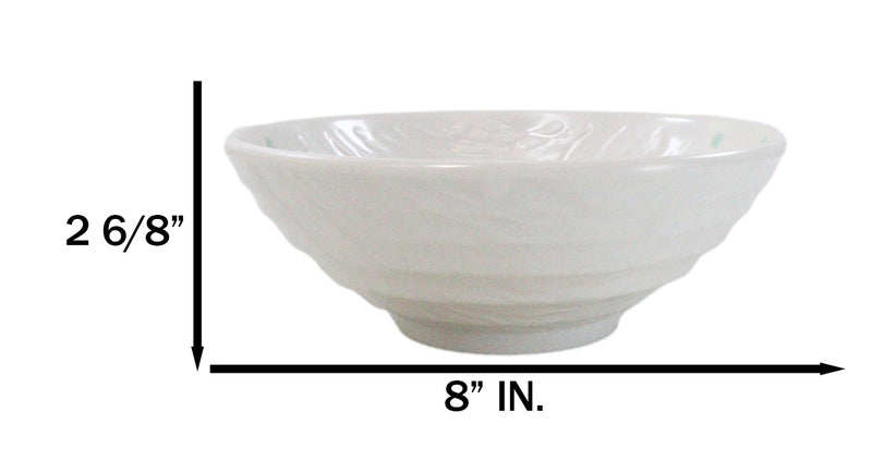 Set Of 6 Modern Yukino Hana Melamine Soup Pasta Salad Cereal Bowls 32oz 8"D