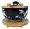 Yellow Moon White Rabbit Donburi Ramen Bowl With Lid Trivet Spoon Chopsticks Set
