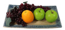Pack Of 3 Ao Nagashi River Porcelain Long Rectangular Serving Platter 15"X8.5"