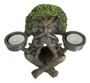 Forest God Greenman Tree Ent Backflow Incense Burner And Candleholders Figurine