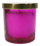 Wicca Witchcraft Mystic Tarot The Lovers Red Rose Scented Pillar Candle Gold Lid