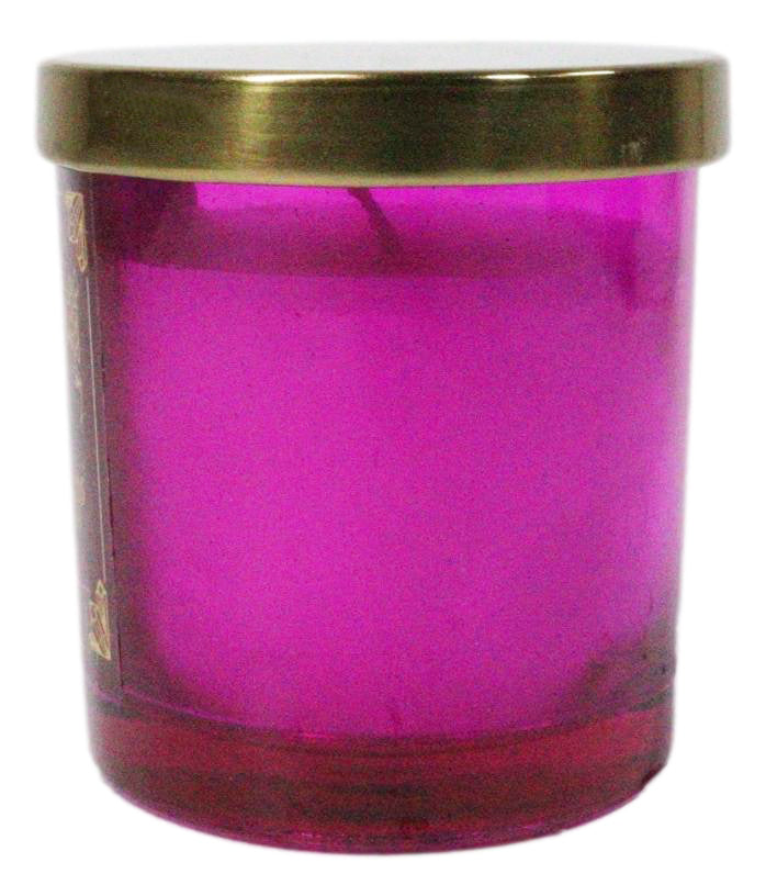 Wicca Witchcraft Mystic Tarot The Lovers Red Rose Scented Pillar Candle Gold Lid
