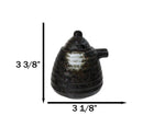 Set Of 6 Charcoal Grey Hakumu Tenmoku Porcelain Soy Sauce Shoyu Flask Dispensers