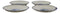 Set Of 4 Hokusai The Great Wave Of Kanagawa Mount Fuji 11"D Round Dinner Plates