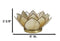 Pack Of 3 Seashells Lotus Flower Yellow Gold Votive Tea Light Candle Holders