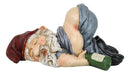 Mr Gnome Knocked Out Drunk With Half Moon Bare Buttocks Holding Booze Figurine