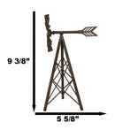 Rustic Country Farm Agricultural Windmill Outpost Wind Spinner Cast Iron Metal