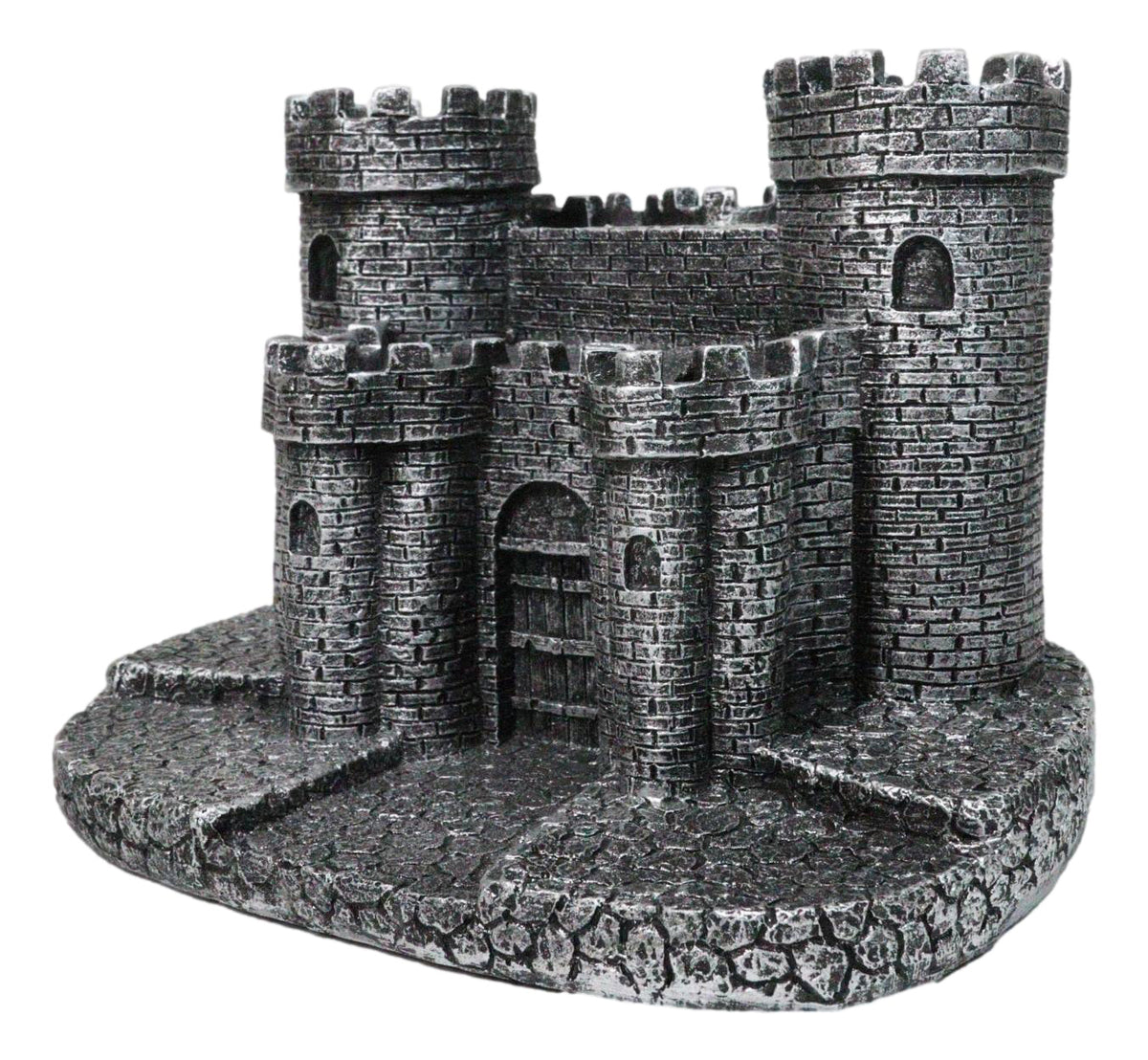 Gothic Medieval Windsor Stonewall Castle Fortress Miniature Display Stand 5"H - Ebros Gift